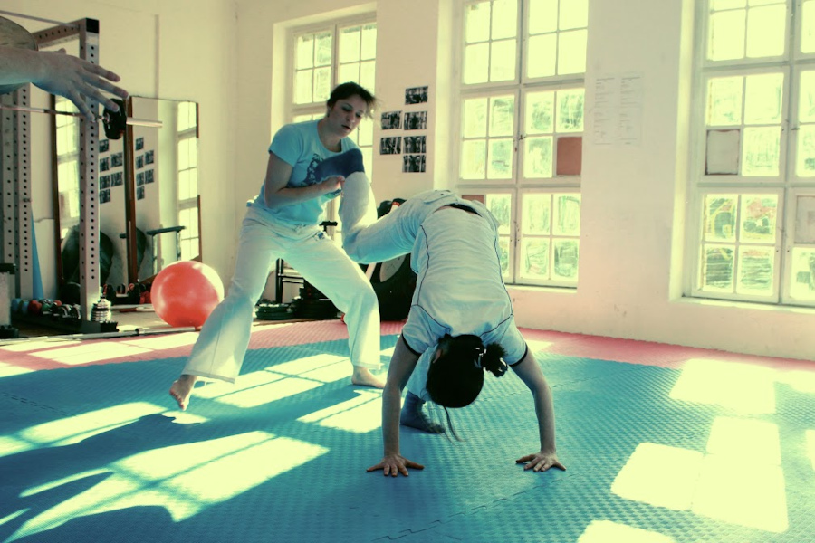 Capoeiristi usred treninga